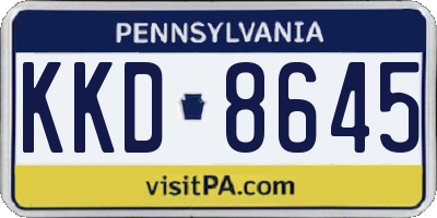 PA license plate KKD8645