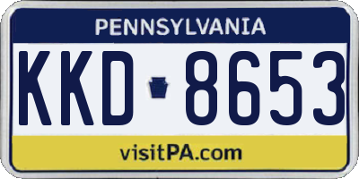 PA license plate KKD8653