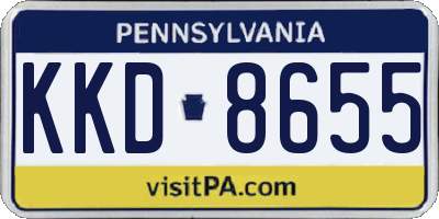 PA license plate KKD8655