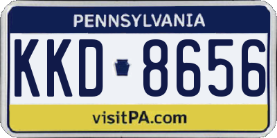 PA license plate KKD8656