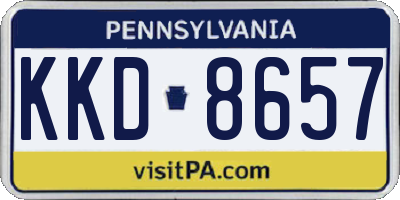 PA license plate KKD8657