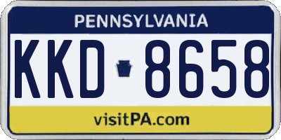 PA license plate KKD8658