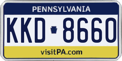 PA license plate KKD8660