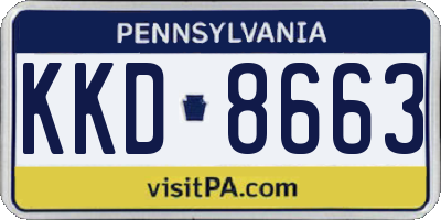 PA license plate KKD8663