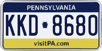 PA license plate KKD8680