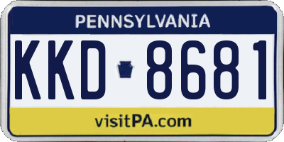 PA license plate KKD8681