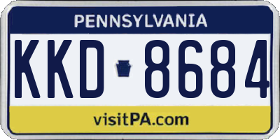 PA license plate KKD8684