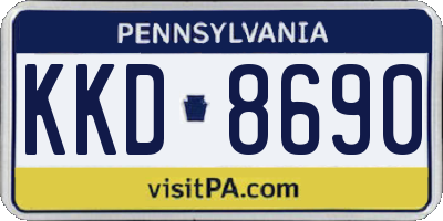PA license plate KKD8690