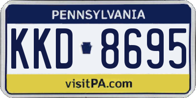 PA license plate KKD8695