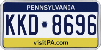 PA license plate KKD8696