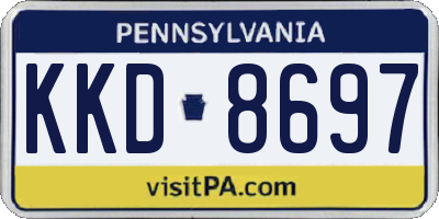 PA license plate KKD8697
