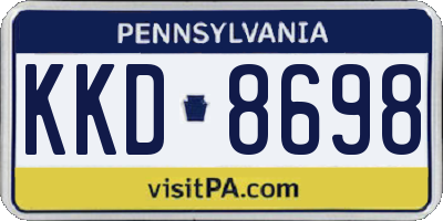 PA license plate KKD8698