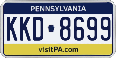 PA license plate KKD8699