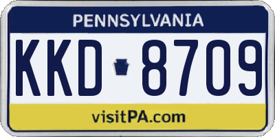 PA license plate KKD8709