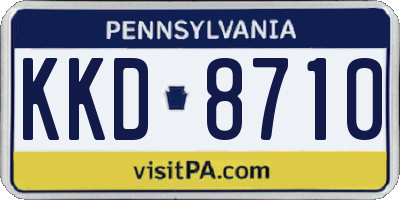 PA license plate KKD8710