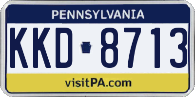 PA license plate KKD8713