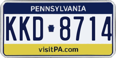 PA license plate KKD8714