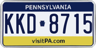 PA license plate KKD8715