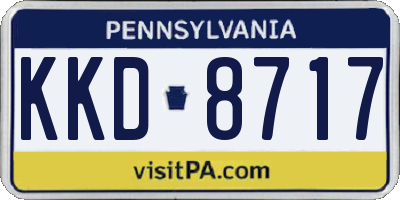 PA license plate KKD8717