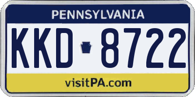 PA license plate KKD8722