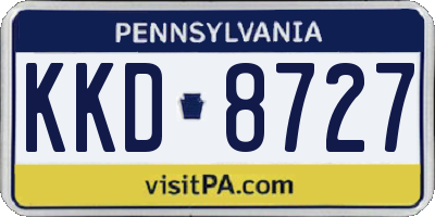 PA license plate KKD8727