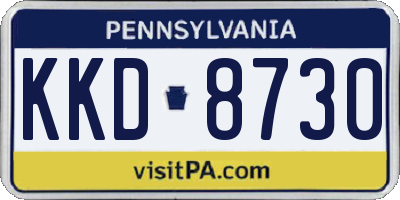 PA license plate KKD8730