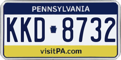 PA license plate KKD8732
