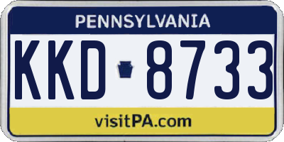 PA license plate KKD8733