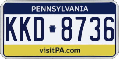 PA license plate KKD8736