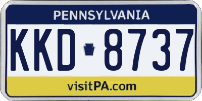 PA license plate KKD8737