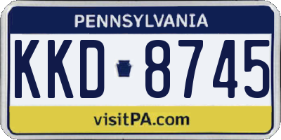 PA license plate KKD8745