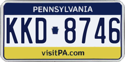 PA license plate KKD8746
