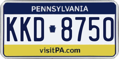 PA license plate KKD8750