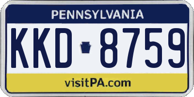 PA license plate KKD8759