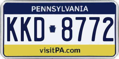 PA license plate KKD8772