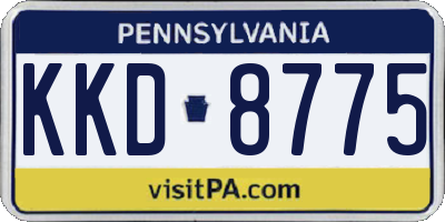 PA license plate KKD8775