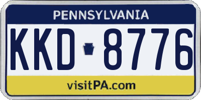 PA license plate KKD8776