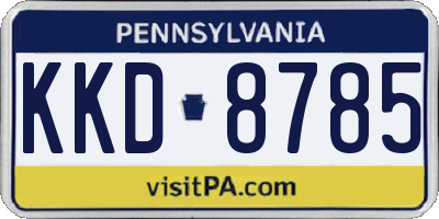 PA license plate KKD8785