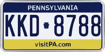 PA license plate KKD8788