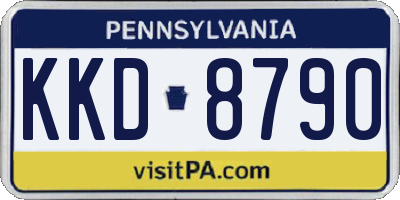 PA license plate KKD8790