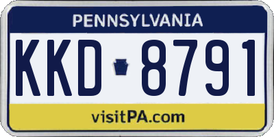 PA license plate KKD8791