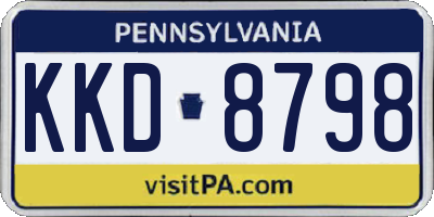 PA license plate KKD8798