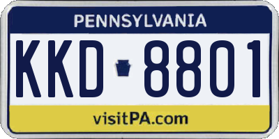 PA license plate KKD8801