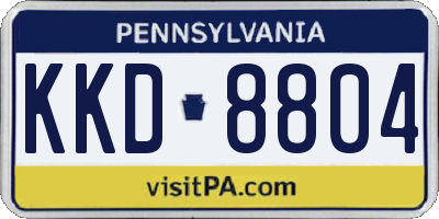 PA license plate KKD8804