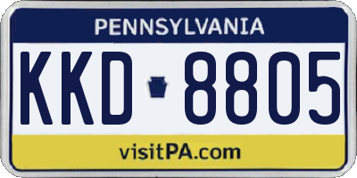 PA license plate KKD8805