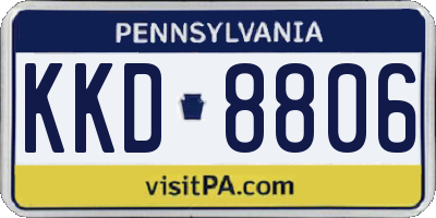 PA license plate KKD8806