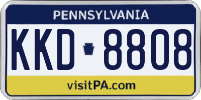 PA license plate KKD8808