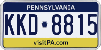 PA license plate KKD8815