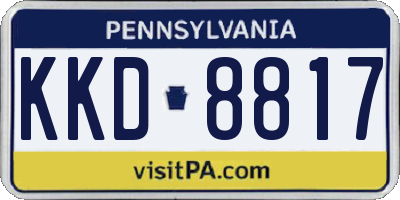 PA license plate KKD8817