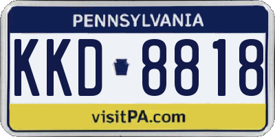PA license plate KKD8818